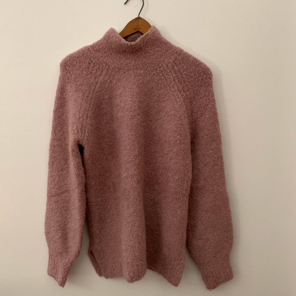 Pink mock neck sweater